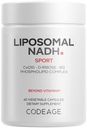 Codeage Liposomal NADH+ Tillägg - NADH, vitamin B12, D-Ribose som Bioenergy Ribose, CoQ10-2-Month Supply - Liposomal Delivery - β-Nicotinamide Adenine Dinucleotide Pills - Icke-GMO - 60 kapslar