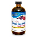 NORTH AMERICAN HERB & SPICE Black Seed Oil Cardio-Plus - 8 fl oz - Stöder hjärthälsa med Muscadine & Pomegranate - Icke-GMO - 48 portioner