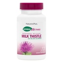 Natures Plus Herbal Actives Milk Thistle, Extended Release - 500mg, 80% Silymarin, 30 vegetariska tabletter - Glutenfri - 30 portioner