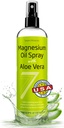 Seven Minerals Pure Magnesium Oil Spray med Aloe Vera 12oz - Pharmaceutical (USP) Grade, Högsta Styrka med omedelbar lättnad för fötter, sömn, muskelsmärta och kramper - Mined i USA
