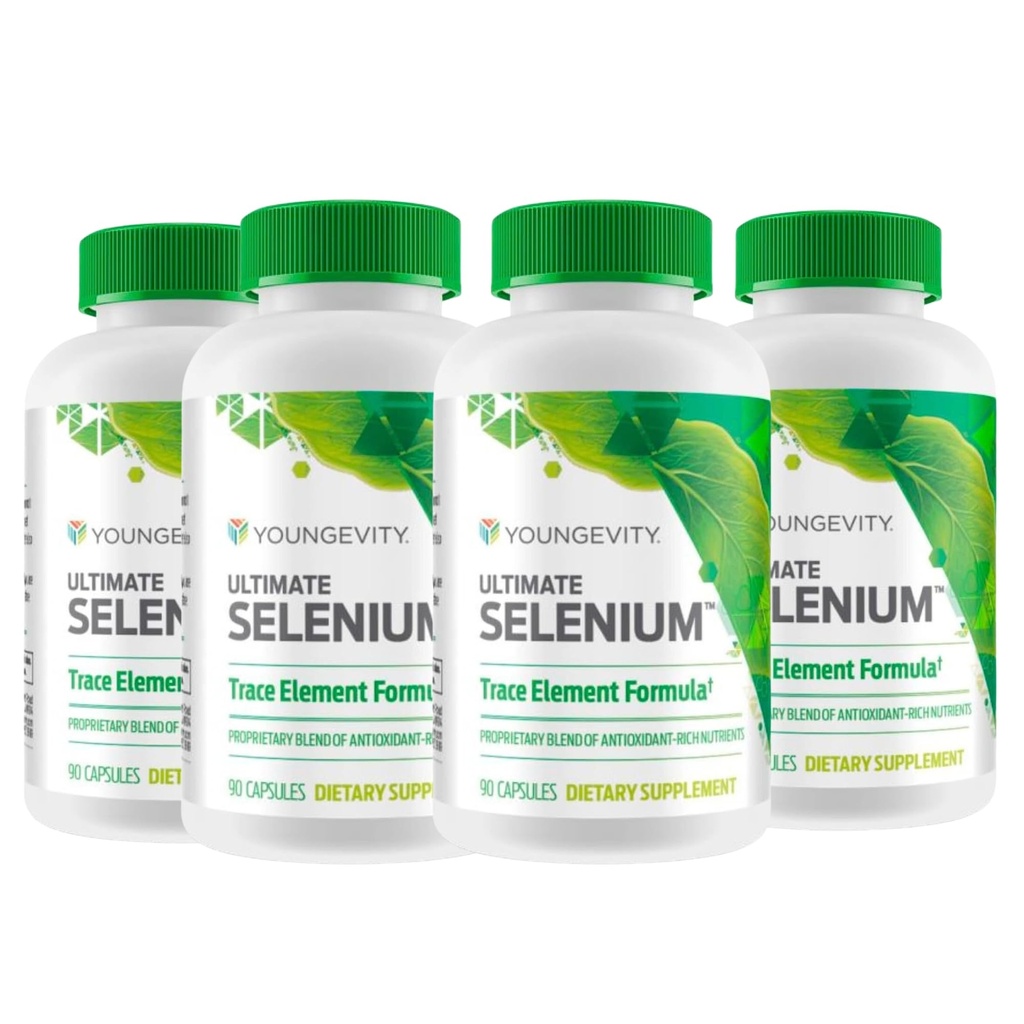 Ultimate Selenium + Cofactors - Essential Mineral Supplement för immunstöd, antioxidantförsvar, sköldkörtelfunktion och cellulär hälsa (I-selenomethionine) - (90 kapslar)