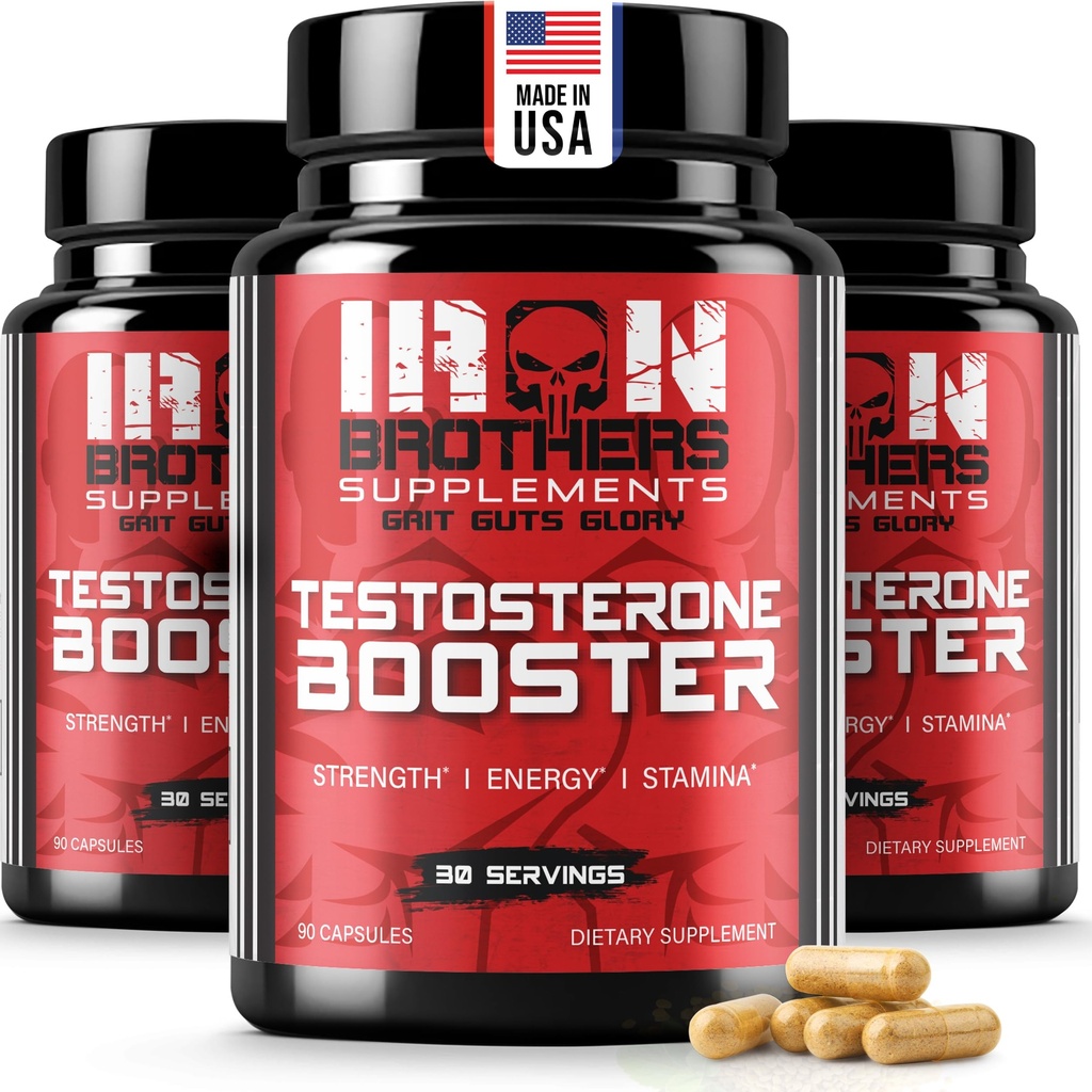 Testosteron Booster för män - Östrogen Blocker - Supplement Natural Energy, Strength & Stamina - Lean Muscle Growth - främjar fettförlust - Öka manlig prestanda (3 flaskor)