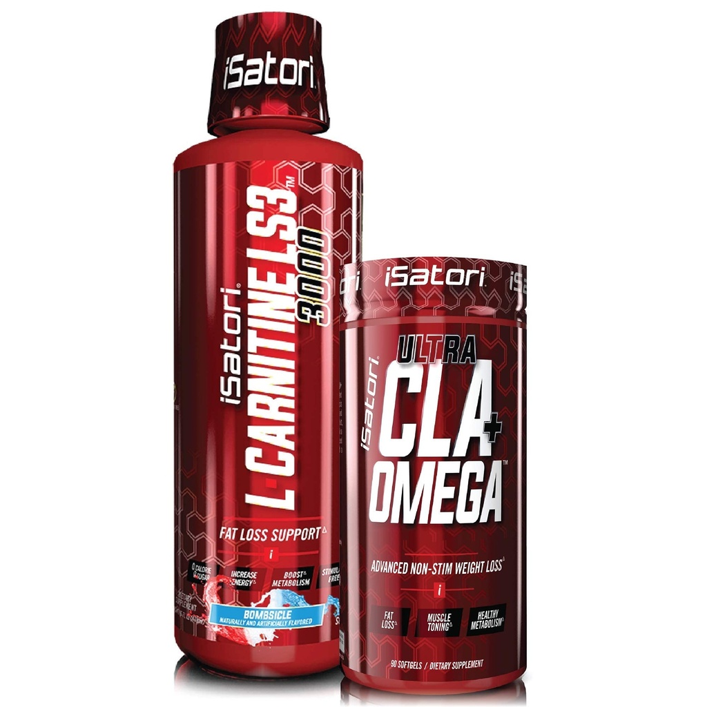 iSatori L-Carnitine LS3 Bombsicle 3000mg (32 portioner) & iSatori Ultra CLA (90 Softgels)