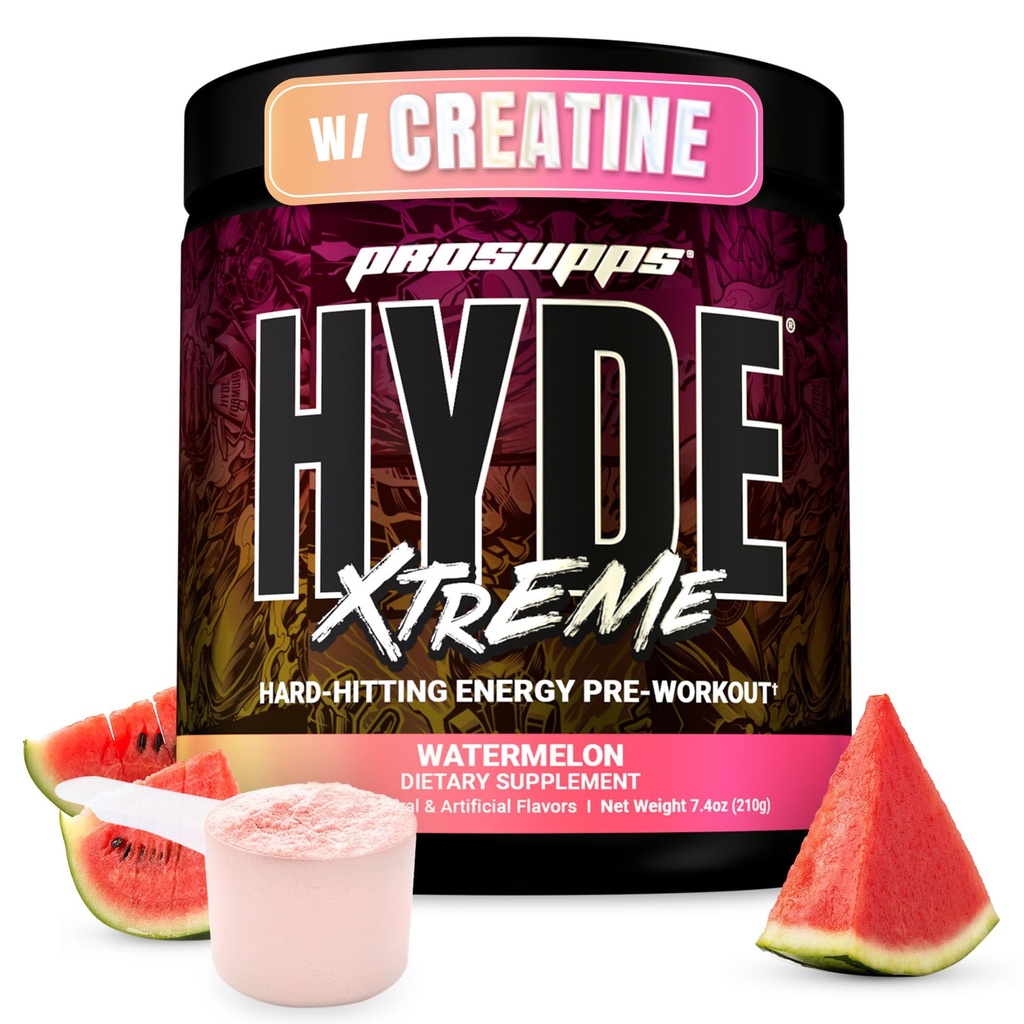 PROSUPPS Mr Hyde Xtreme Pre Workout Powder med kreatin, Beta Alanine & Caffeine - Extreme Energy, Pumps, Focus & Performance - Fitness & Gym Supplements for Men & Women (Watermelon, 30 Servings)