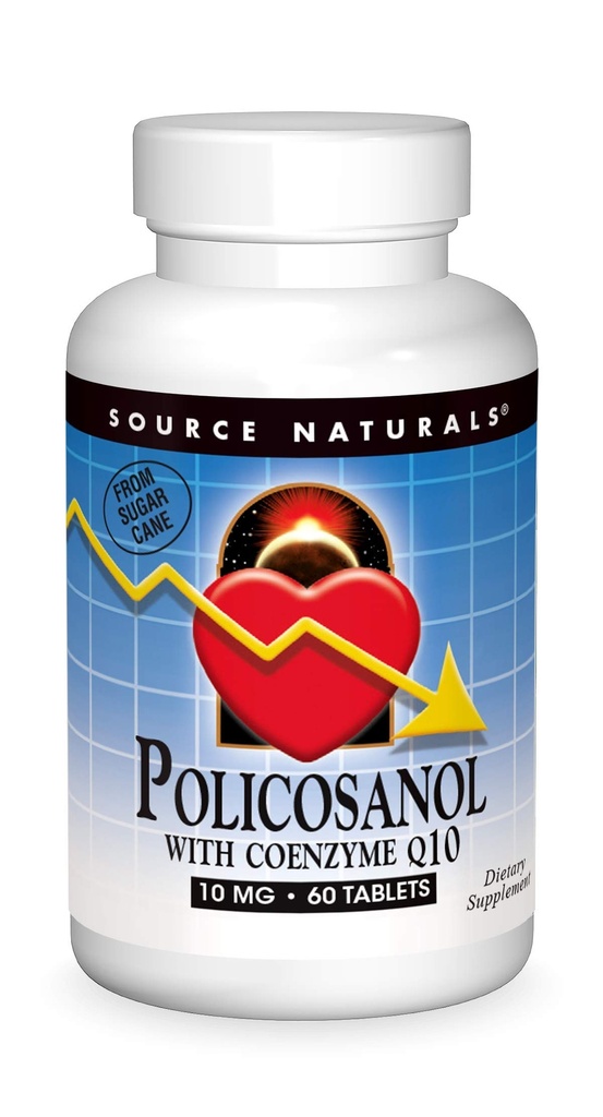 Källa Naturals Policosanol med Coenzyme Q10 10 Mg Tablet, 60 Count