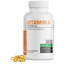 Bronson Vitamin A 10,000 IU Premium Non-GMO Formel stöder hälsosam vision och immunsystem och hälsosam tillväxt och reproduktion, 360 Softgels