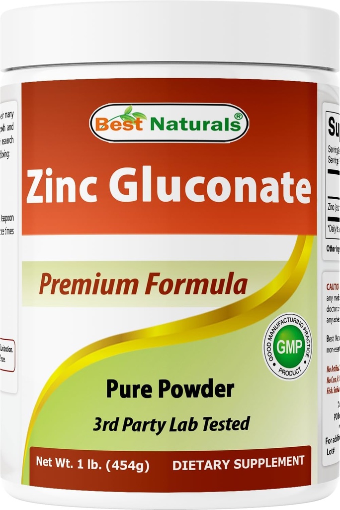 Bästa naturliga Zink Gluconate Pure Powder 1 pund