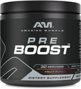 Fantastisk muskelförskott | 30 portioner | 324 Grams | Pre-Workout Supplement | Fruit Punch Flavor | Made in USA