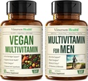 Vegan multivitaminer för veganer och vegetarianer och komplett multivitamin för män