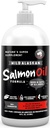 Finest för Pets Wild Alaskan laxolja för hundar och katter - Omega 3 fiskolja med Pollock & lax för känslig hud & Coat Health. EPA & DHA Ease Itching, stöder gemensam, immun och hjärthälsa (16oz)