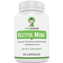 VitaMonk Melatonin fri sömnhjälp med magnesium, GABA, Theanine och Apigenin - naturligt sömnhjälp utan melatonin, naturliga sömnhjälpmedel för vuxna, sovande piller för vuxna, sömnhjälpmedel för vuxna