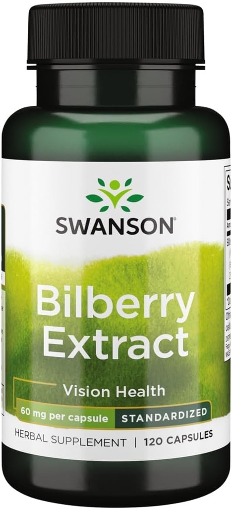 Swanson Bilberry Extract (Standardized) 60 Milligram 120 kapslar