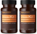 Elements Vitamin K2 100 mcg, Vegan, 65 kapslar, 2 månaders leverans (Packaging May Vary) (Pack of 2)