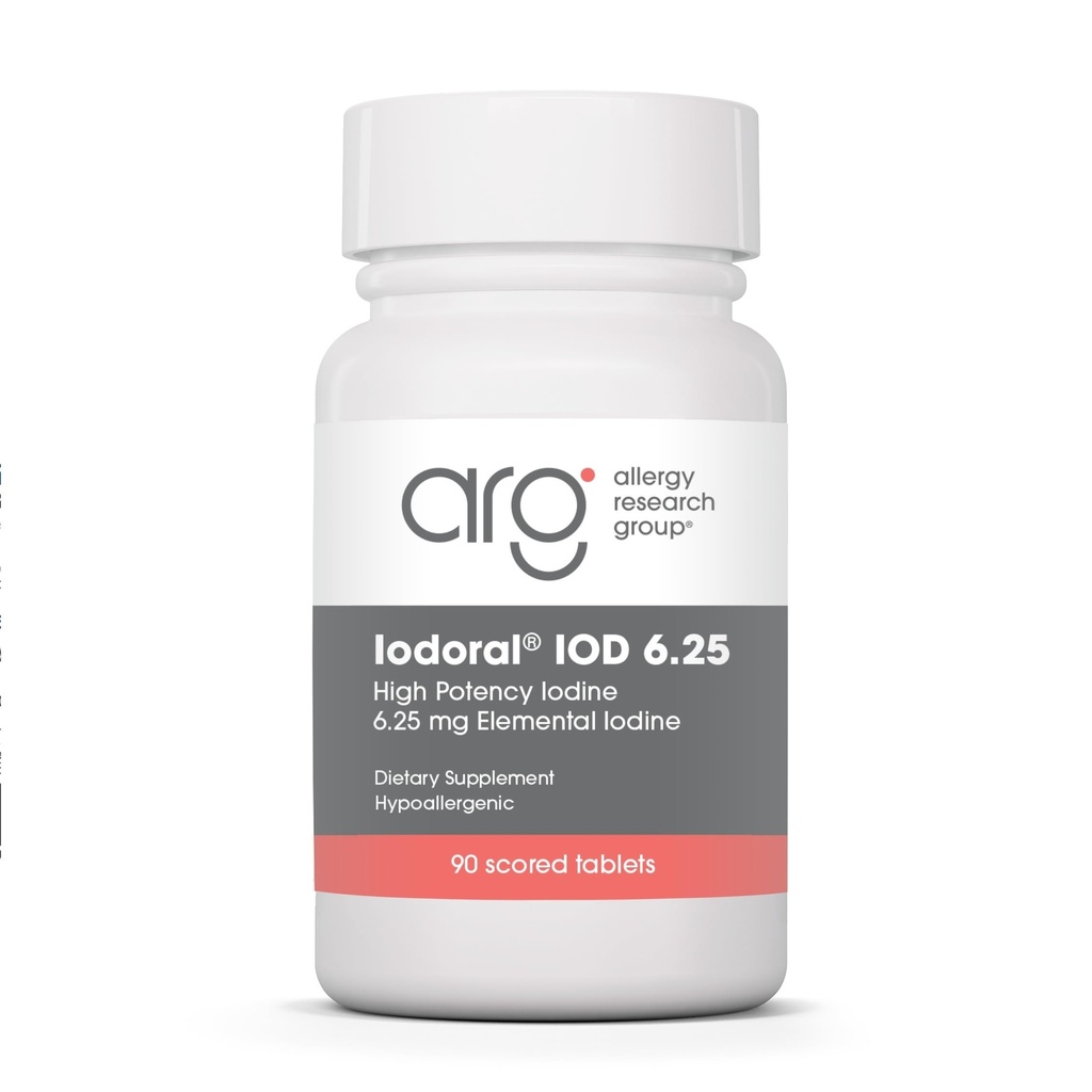 Optimox Iodoral 6,25 mg - jodtillskott för sköldkörtelstöd, lugollösning, dagliga vitaminer och mineraler, hög potensjod tabletter - 90 tabletter 1-pack
