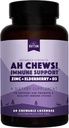 Naturlig rytm Ah Chews! Immun Booster Lozenges för barn och vuxna, No Added Sugar, med Elderberry, Zinc & Vitamin D3, 60 kapslar