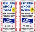 Yerba Prima Psyllium Whole Husks, Colon Cleanser 12 oz (Pack of 2) - All Natural Dietary Fiber, Pure Premium Psyllium, Lab-Tested Non-GMO, Gluten-Free Fiber, tillverkad i USA