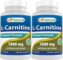Bästa naturliga L-karnitin 1000mg 60 tabletter (60 greve av 2)