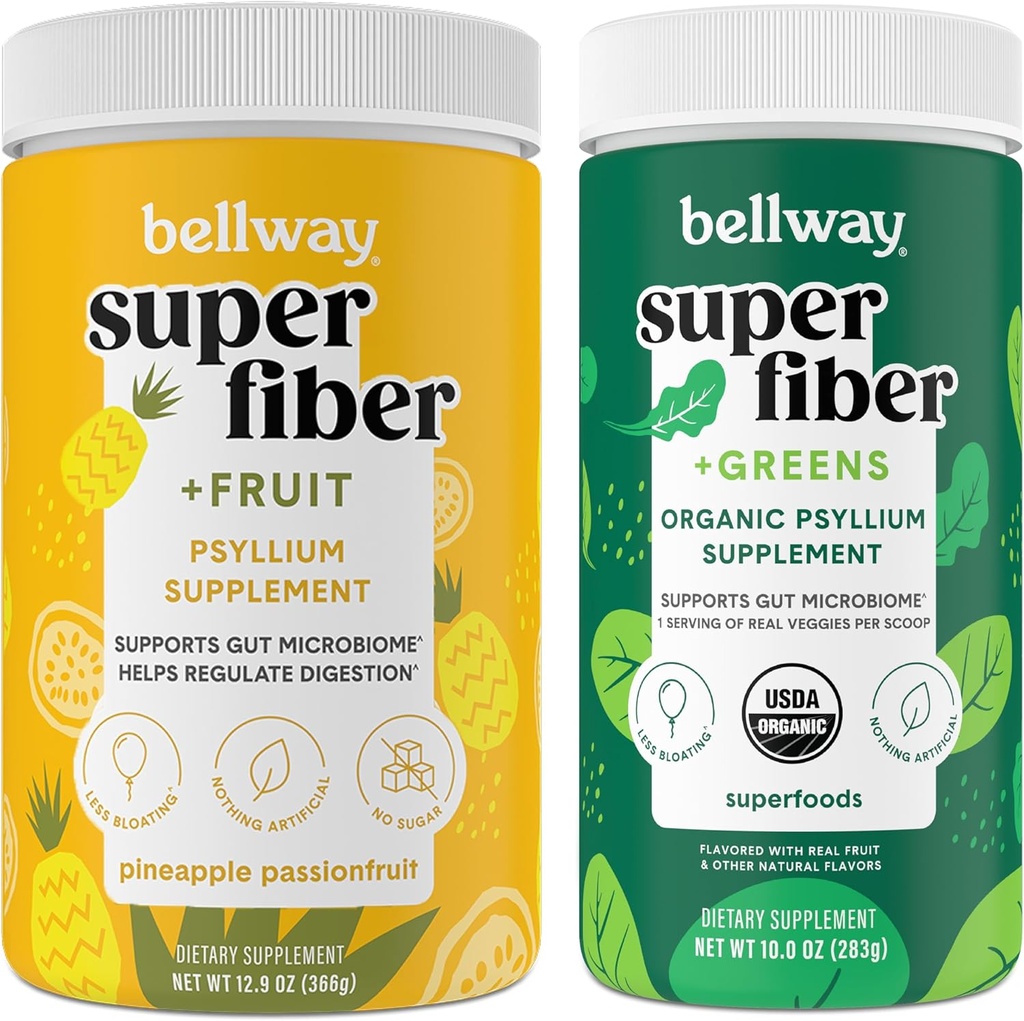 Bellway Super Fiber Powder + Frukt, Pineapple Passion Fruit Super Fiber + Greens