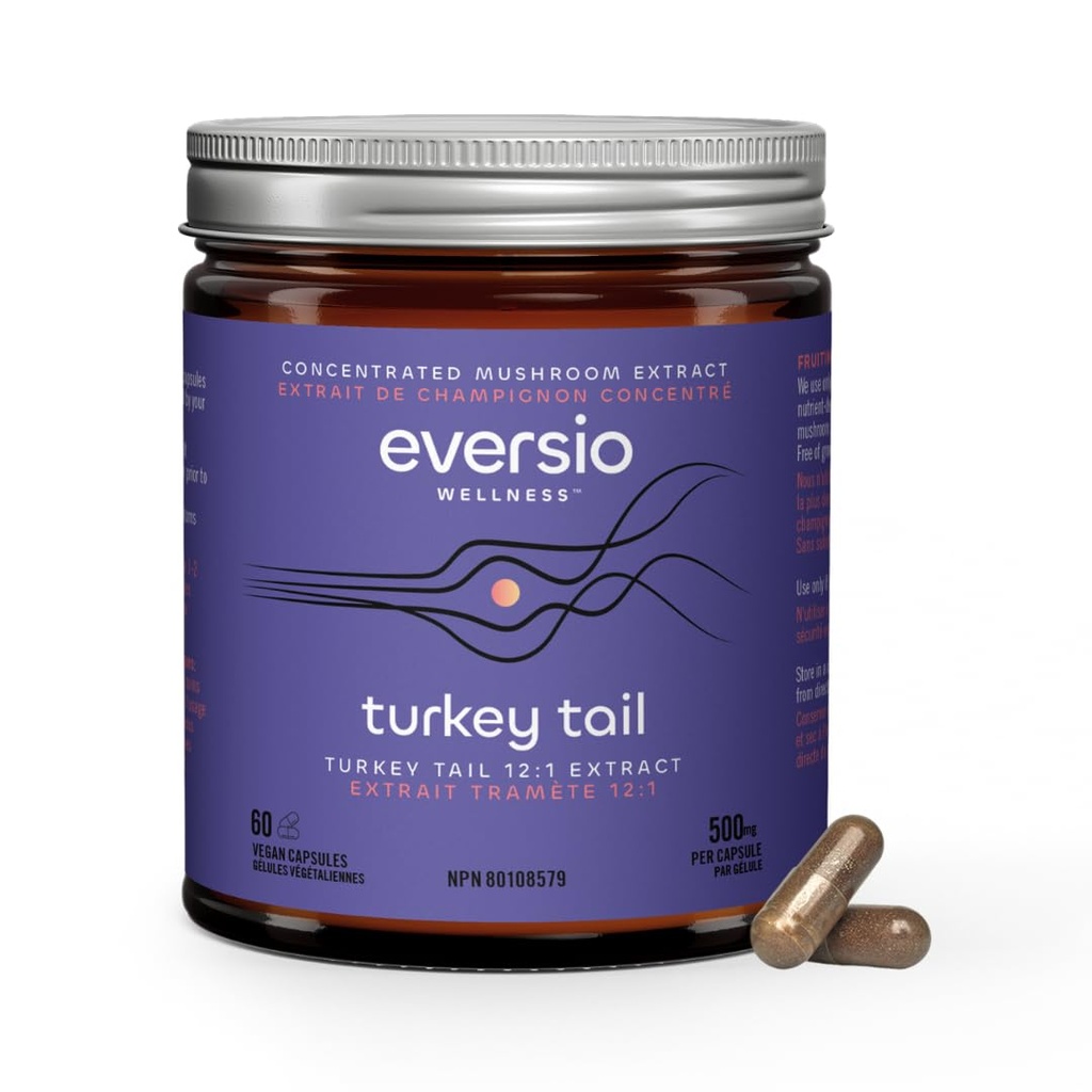 Försvara nu Organic Turkey Tail Mushroom Supplement - 12:1 Turkiet Tail Extract i 60 Vegan Capsules (500mg) - 45% Verified Beta-D-Glucans!