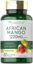 Carlyle African Mango Supplement 1220mg | 80 kapslar | med Green Tea Extract | Non-GMO, Gluten Free
