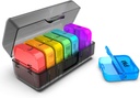Daviky Pill Box 7 Day, Pill Organizer 2 gånger om dagen, Pill Cases Organizers 7 Day Am Pm, Portable Travel Pill Organizer, Daily Pill Box Organizer, Large Pill Organizer för fiskolja, Vitamin, Supplement