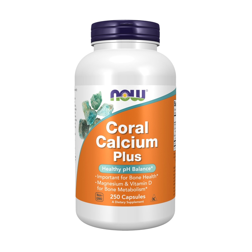 NOW Foods Supplements, Coral Calcium Plus, Bone Health *, Healthy pH Balance *, 250 Veg Capsules