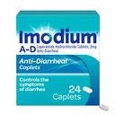 Imodium A-D Diarrhea Relief Caplets med Loperamide HCl, Anti-Diarrheal Medicine för att hjälpa till att kontrollera symptom på diarré på grund av akut, resenärens diarré, HSA / FSA Berättigad, 24 ct