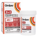 Ombre 3-i-1 Probiotisk, prebiotisk och postbiotisk för Digestive Health & Gut Health - 45 miljarder CFU - Bloating, förstoppning och gasavlastning - Metabolic & Immune Support för kvinnor och män, 30 dagars leverans