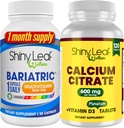 Bariatric Multivitamin Iron-Free för kvinnor och män Plus Calcium Citrate med vitamin D3, Easy Swallow Caplets, Unflavored - 1 månads Supply