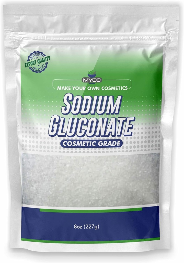 Natriumglukonatpulver - 227 Gm (8 Oz), ren natriumglukonat för hud, natriumglukonat kosmetisk grad, natriumglukonat för tvåltillverkning, natriumglukonat för kosmetisk, natriumglukonatbulk