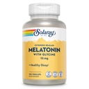 SOLARAY Melatonin 10mg med glycin - Utökad frisättning, hälsosam sömnhjälp och lugnande avkopplingsstöd - Lab Verified, Vegan, Gluten Free, 60-dagars garanti - 100 portioner, 100 VegCaps
