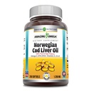 Fantastisk Omega Norwegian Cod Liver Oil 1250 Mg Softgels Supplement | Omega-3, EPA, DHA, Vitamin A, Vitamin D & Vitamin E (Lemon | 250 greve)