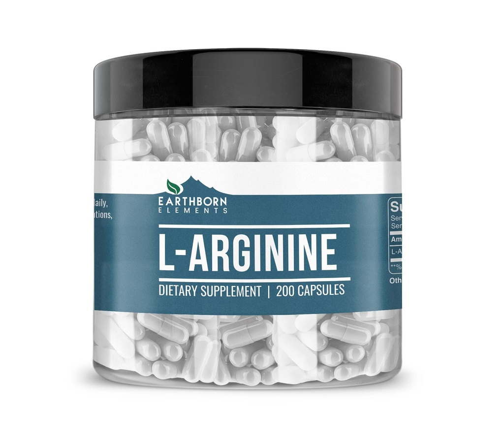 Earthborn Elements L-Arginine Pure & Undiluted, No Additives (200 kapslar)