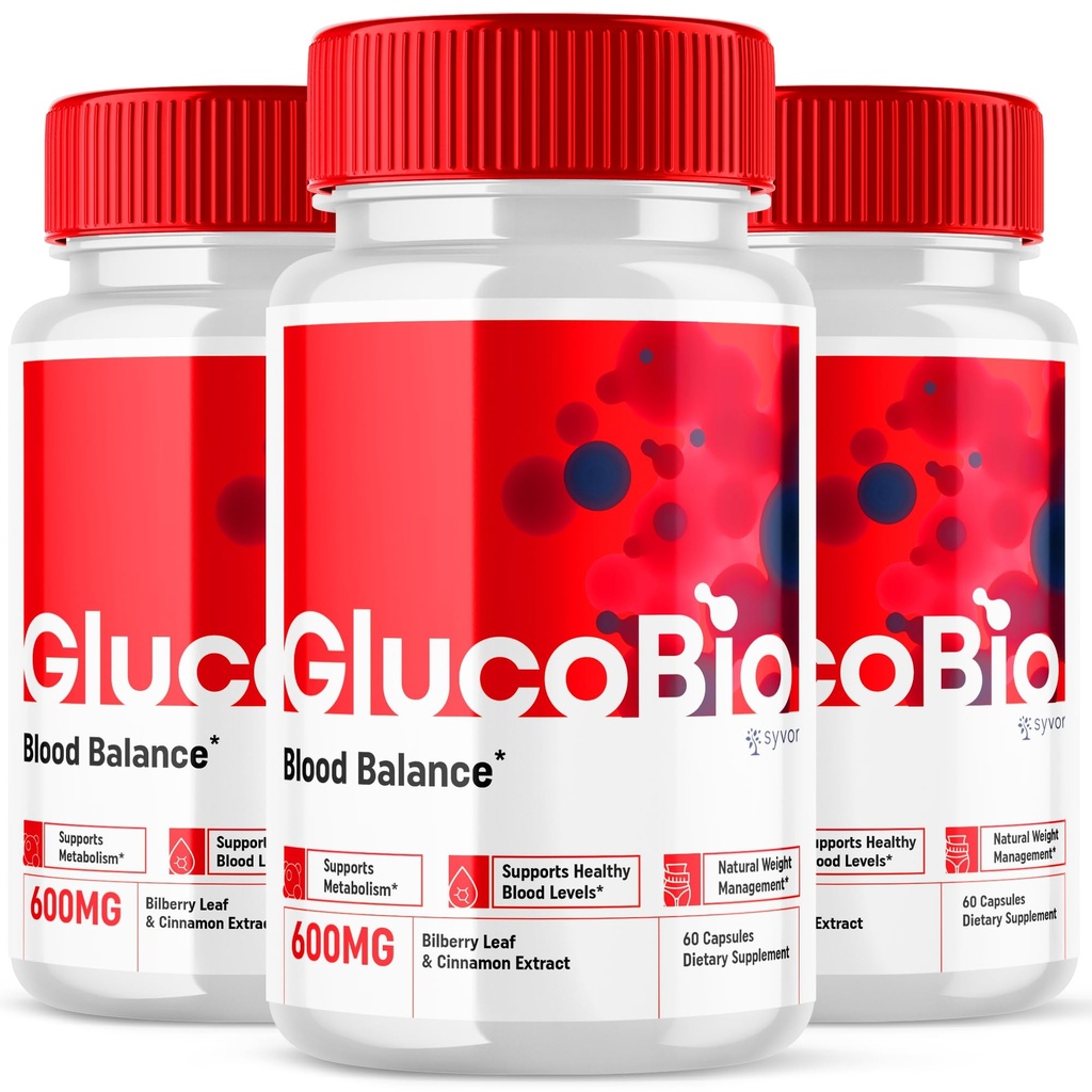(3 Pack) Glucobio Capsules, Gluco Bio Advanced Glyco Support Formula Pills, Glucobio Extra Strength Supplement, Glucobio Natural Ingredients Glycogen Support, Gluco Bio Glycogen Reviews (180 kapslar)