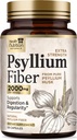 Psyllium Husk Capsules 1500 mg - Natural Fiber Supplement Pills, Daglig Digestion, Colon Health och Regularity Support, Plant Based Psyllium Husks Powder Caps, Vegan, Non-GMO - 120 Veggie Capsules