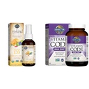Garden of Life Organics Vegan Vitamin D3 Spray 1000 IE, Zink Supplements 30mg - Vitamin C, Immune & Skin Health