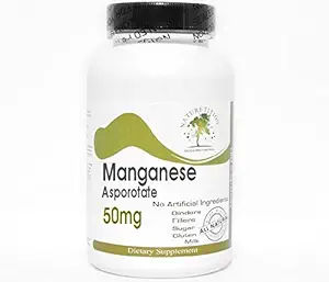 Mangan Asporotate 50mg - 200 kapslar - Inga tillsatser - Naturtitionstillägg