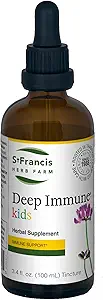 St Francis Herbal - Djup Immun Tincture för barn 100 ml - Naturlig Immun Support Booster - Vegetarisk - Organiska örter