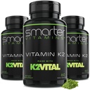 (3 Pack) Smartare Vitamin K2 MK7 100mcg, tillverkad med K2VITAL och Kale, 180 Liquid Softgels