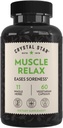 Crystal Star Muscle Relax (60 kapslar) - Herbal Relief från ömma muskler, kramper och spasmer - Valerian Root, Jamaica Dogwood & Cramp Bark - Non-GMO