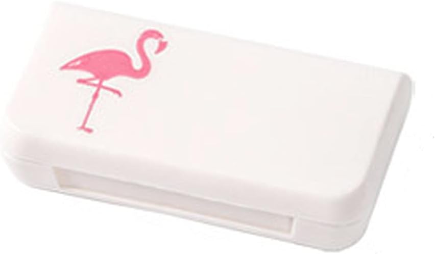SagaSave Travel Pill Case 3 Compartments Portable Pill Case Dustproof och Moisture-Proof Daily Pill Case Small Pill Box för vitaminer, fiskolja, tillskott (Flamingo)