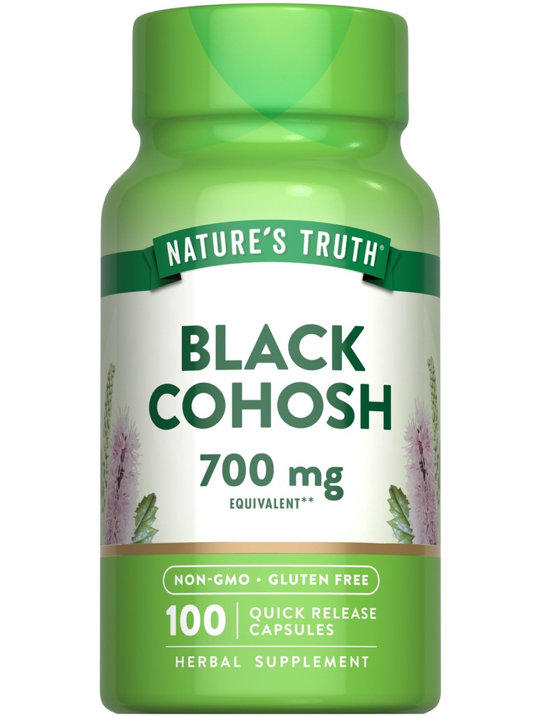 Naturens sanning svart cohosh | 100 kapslar | Root Extract | Non-GMO & Gluten fri tillägg