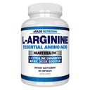 Arazo Nutrition Premium L Arginine - 1340mg Nitric Oxide Booster med L-Citrulline & Essential Aminosyror för muskelvinst och energi - Kraftfull NO Booster att träna längre och hårdare - 60 kapslar