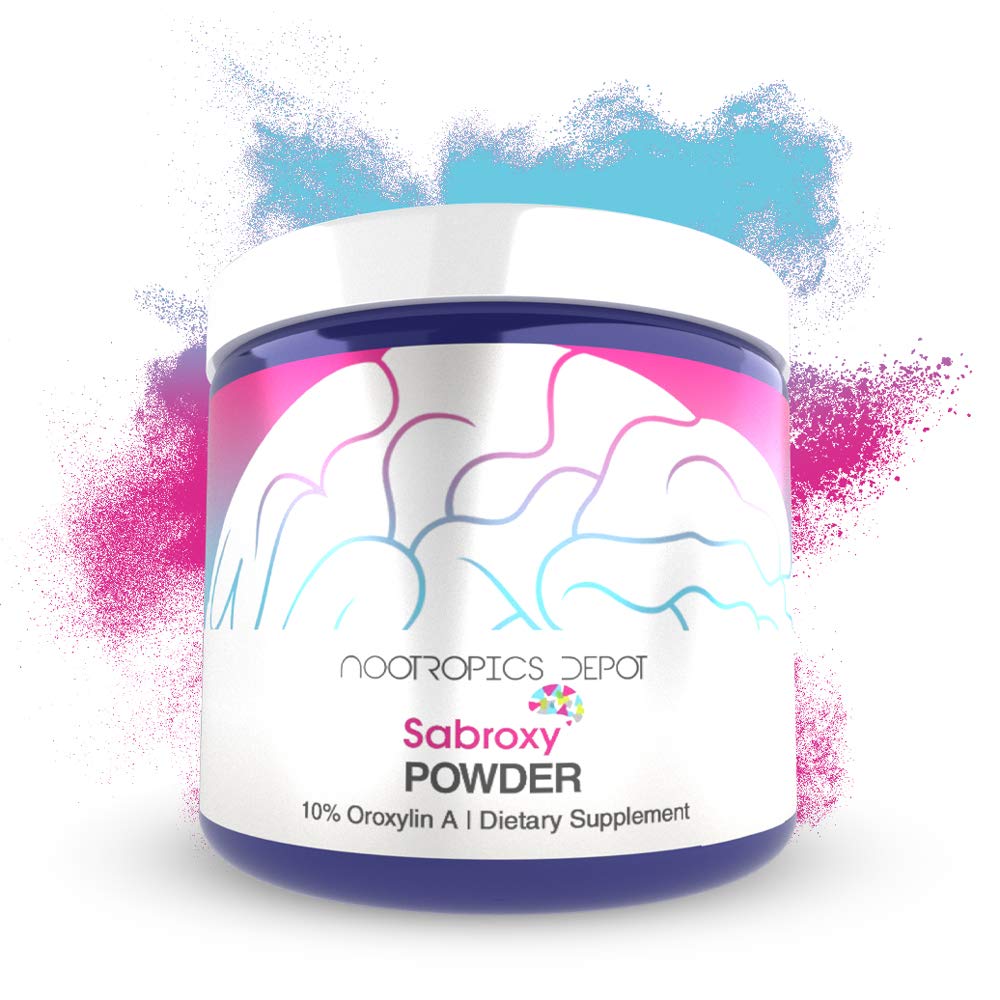 Nootropics Depot Sabroxy® Oroxylin-A Powder | 30 Grams | Minst 10% Oroxylin-A | Oroxylindicum | Kan hjälpa till att främja fokus och motivering | Kan hjälpa till att främja kognitiv funktion