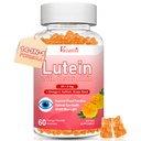 Lutein och Zeaxanthin Supplements Gummies, Advanced Eye Vitamin Supplement med Bilberry, Saffron, Grape Seed, Omega 3 för Macular Health, Dry Eye, Visual Function - Orange Flavor, 60 Count