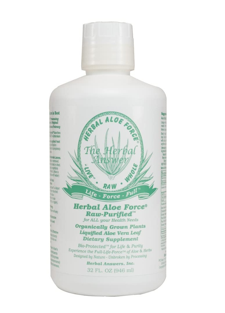 Herbal svar Herbal Aloe Force Aloe Vera och Herbal Dietary Supplement, 32 fl oz
