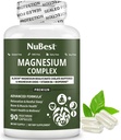 Magnesium Glycinate kelatkomplex med Albion Magnesium Bisglycinate kelat, vitamin B6 & BioPerine för ben, muskel, naturlig sömn, nervfunktion, hjärnbooster | 1 månads leverans