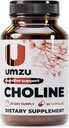 UMZU Choline Supplement för kognitivt och hormonellt stöd | Acetylkolin Booster hjälper hjärnfokus, minne och metabolism | främjar leverhälsa och östrogenbalans (30 dagars leverans | 90 kapslar)
