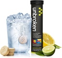 UNBROKEN 9EAA / BCAA Recovery Tablets (60% GRATIS-FORM / 40% Di- & Tri-Peptides), Amino Acids Supplement för snabbare återhämtning och mindre muskelsårhet, Post & Pre-Workout för Män & Kvinnor, 10 Ser., Lemon Lime