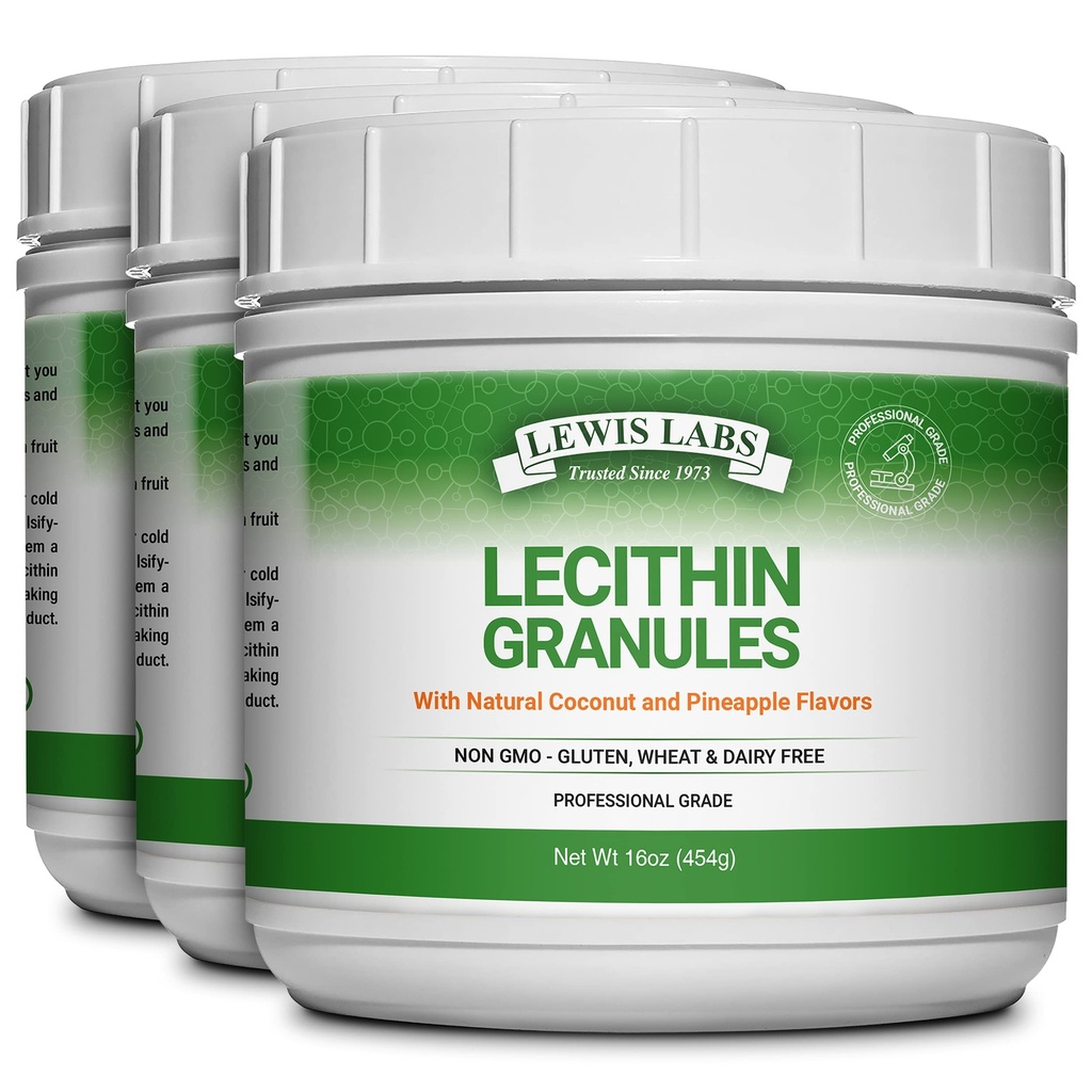 Lecithin Granules Supplement | Natural Soy Lecithin Powder är en utmärkt källa till Phosphatidyl Choline | Laktationssupport, immunfunktion och stödhälsa, 16 oz
